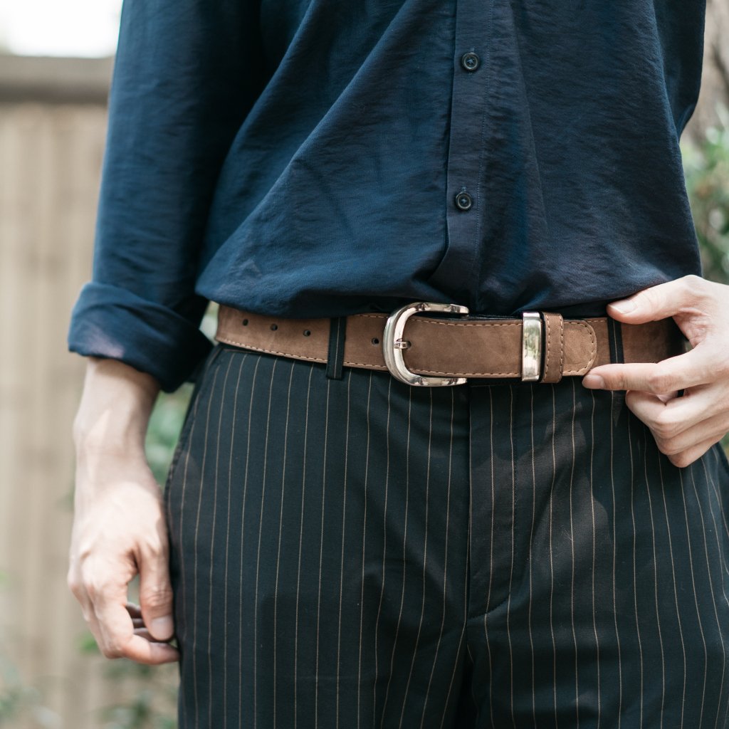 Caramel Brown Suede Leather Money Belt - Atitlan Leather